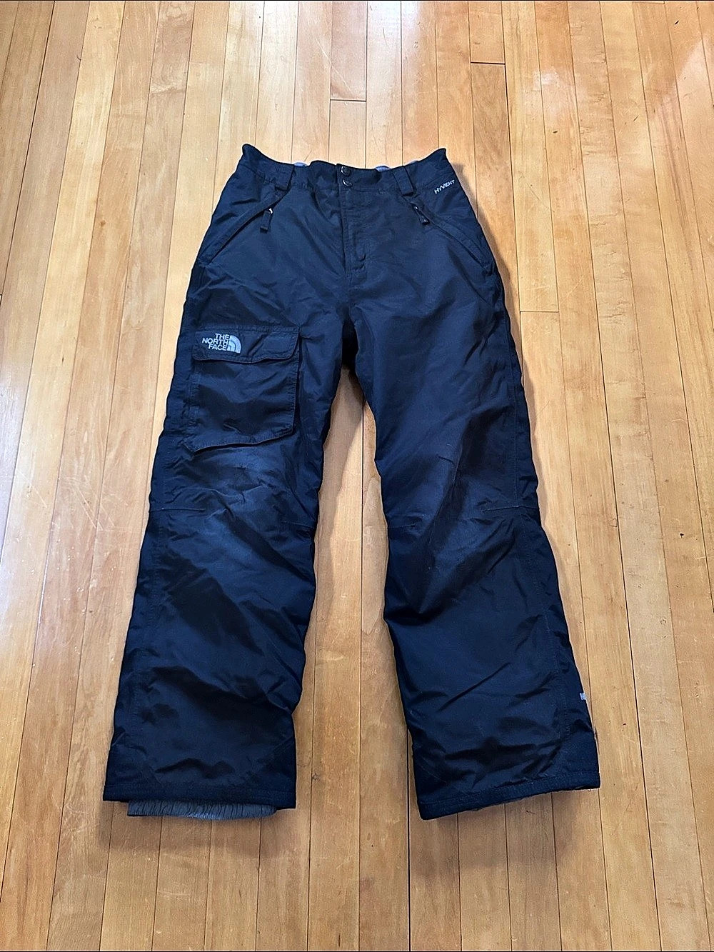 The North Face black HyVent Cargo logo Snow Pants boys Large